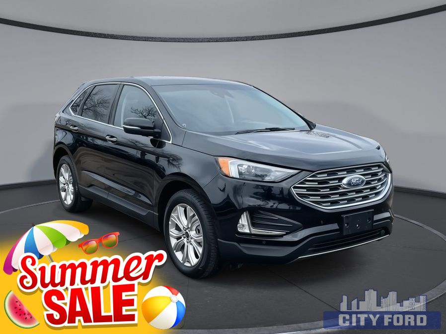 Used 2023 Ford Edge Titanium AWD I Heated Memory Driver Seat I Front & Rear Parking Sensors I Lane Keeping System I Remote Start I Reverse Camera I Wireless Charging Pad I B&O Audio System