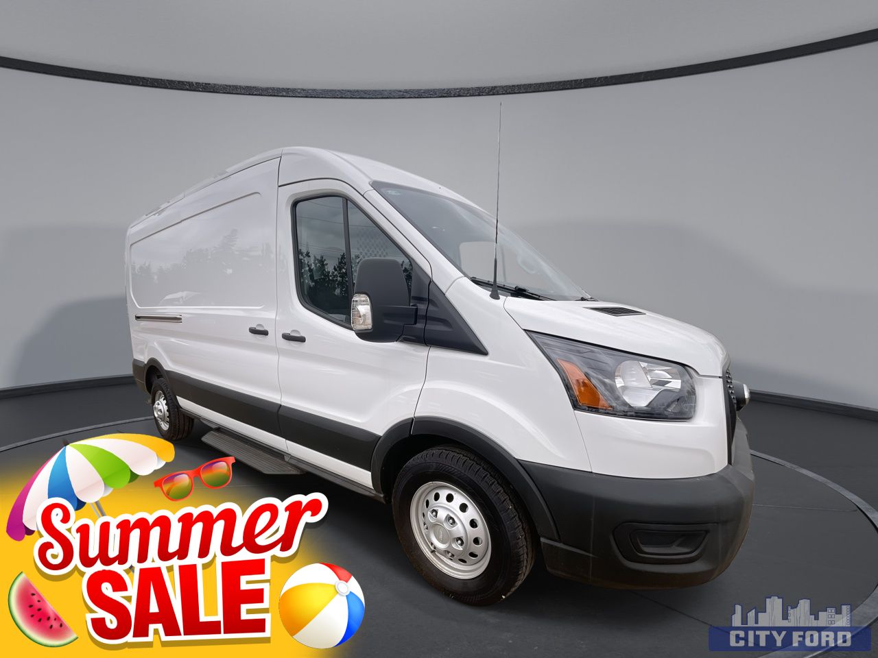 New 2025 Ford Transit Cargo Van T-250 148" Med Rf 9070 GVWR AWD