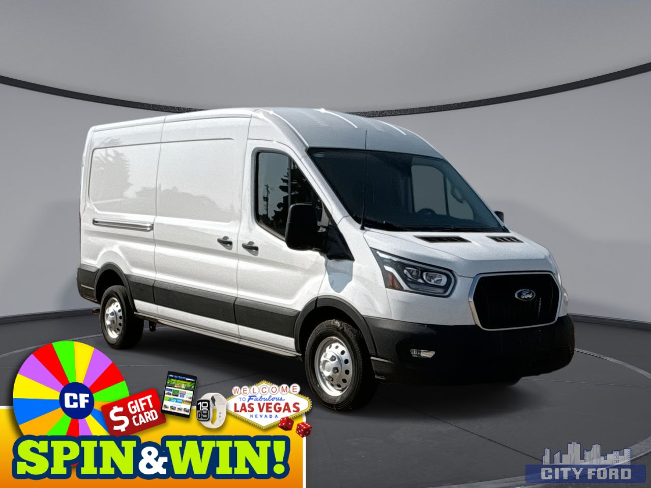 New 2025 Ford Transit Cargo Van T-150 148" Med Rf 8670 GVWR AWD