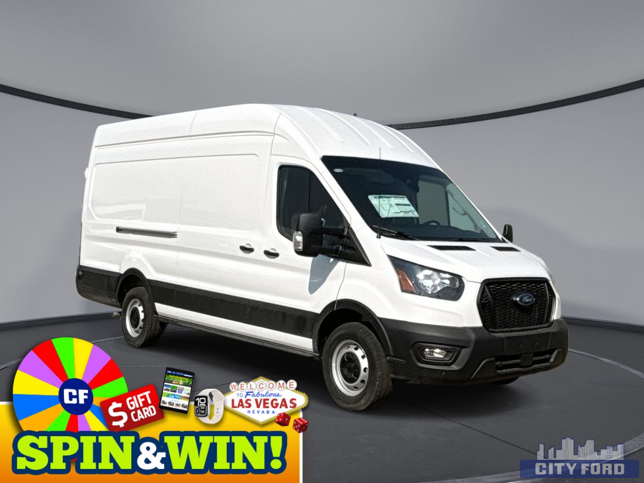 New 2025 Ford Transit Cargo Van T-350 148" EL Hi Rf 9500 GVWR RWD