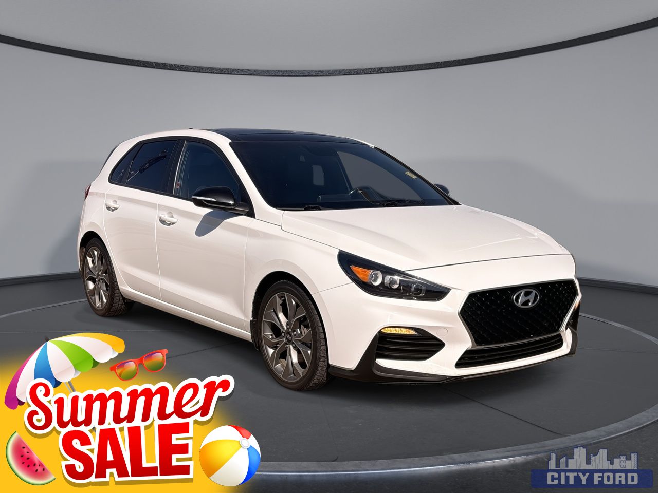 Black 2020 Hyundai Elantra GT N Line FWD Hatchback Front-Wheel Drive 7-Speed Dual Clutch