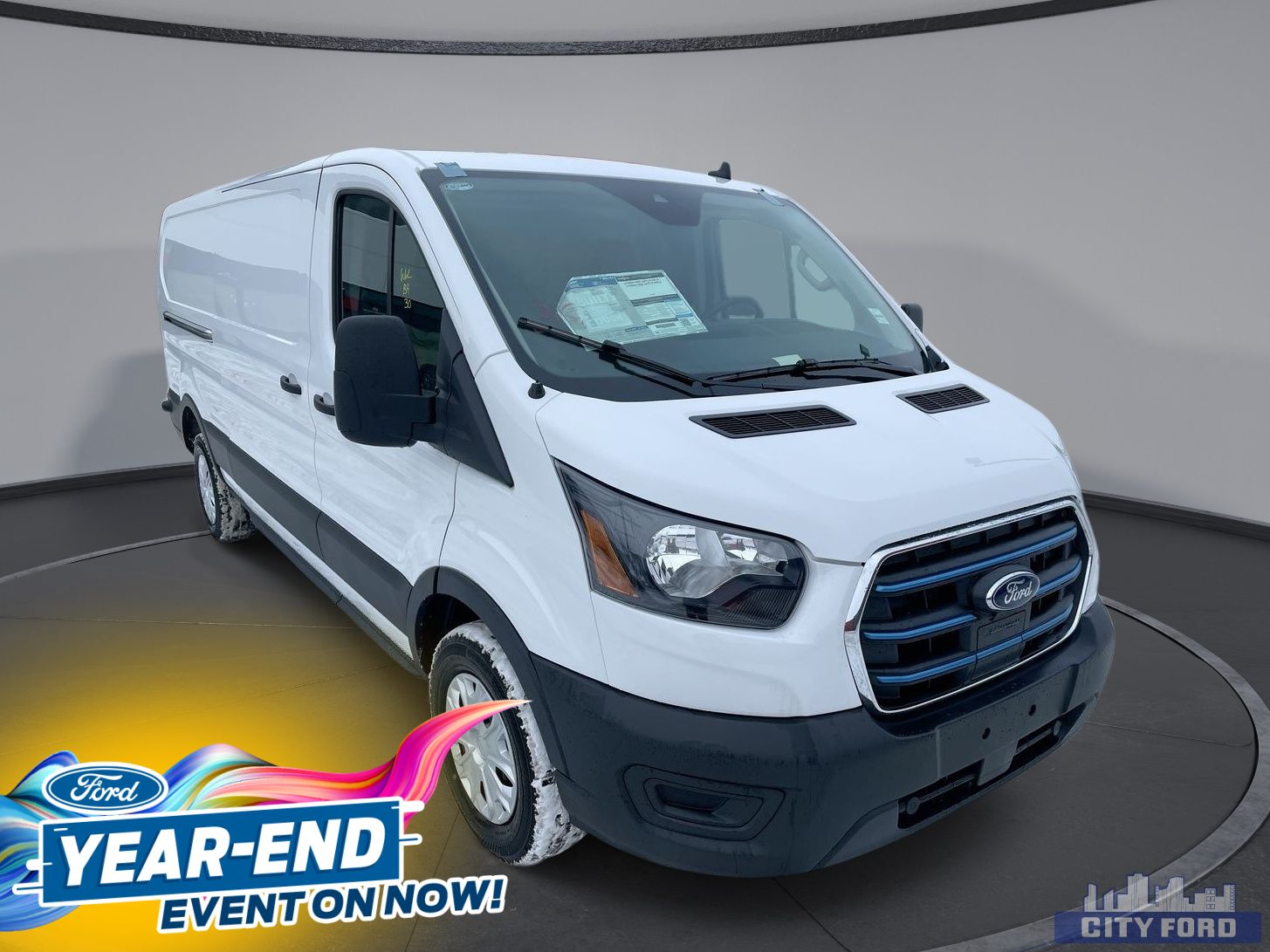 New 2023 Ford E-Transit Cargo Van T-350 148" Low Rf 9500 GVWR RWD