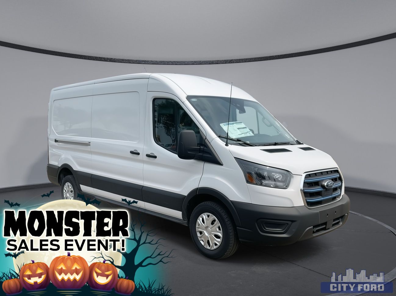 New 2025 Ford E-Transit Cargo Van T-350 148" Med Rf 9500 GVWR RWD