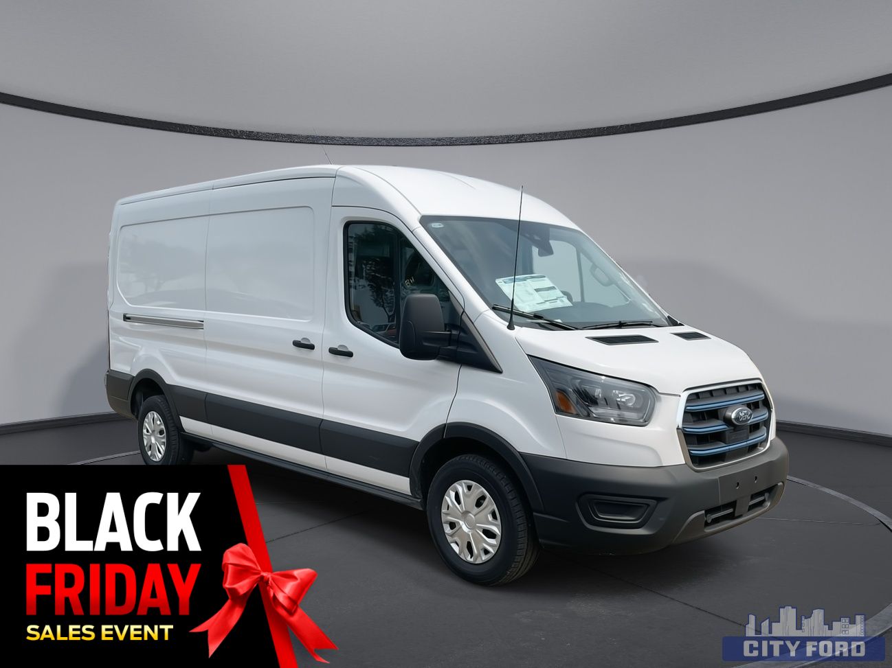 New 2025 Ford E-Transit Cargo Van T-350 148" Med Rf 9500 GVWR RWD