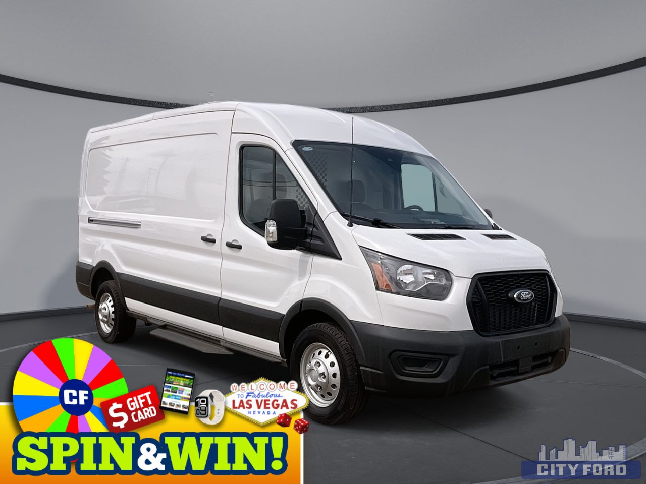 New 2025 Ford Transit Cargo Van T-250 148" Med Rf 9070 GVWR AWD