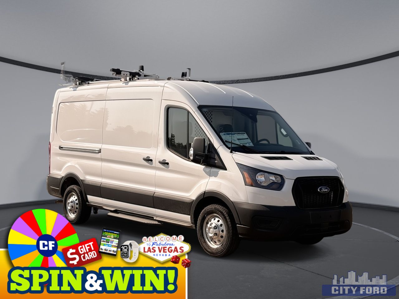 New 2025 Ford Transit Cargo Van T-250 148" Med Rf 9070 GVWR AWD
