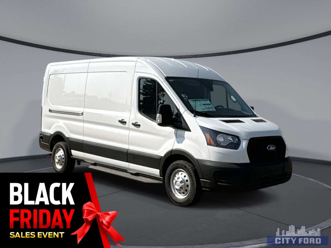 New 2025 Ford Transit Cargo Van T-250 148" Med Rf 9070 GVWR AWD