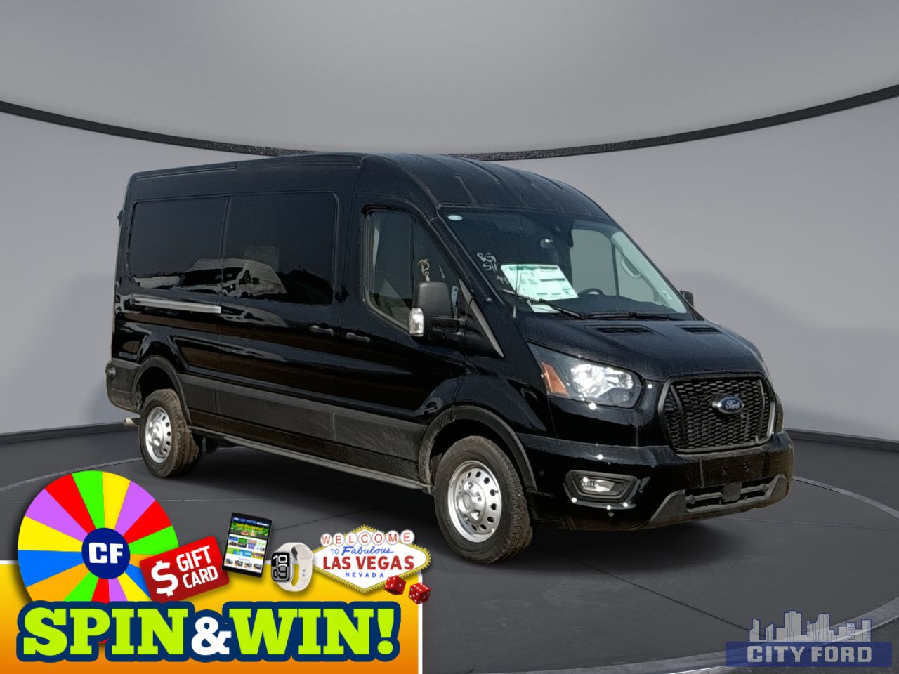 New 2025 Ford Transit Cargo Van T-250 148" Med Rf 9070 GVWR RWD
