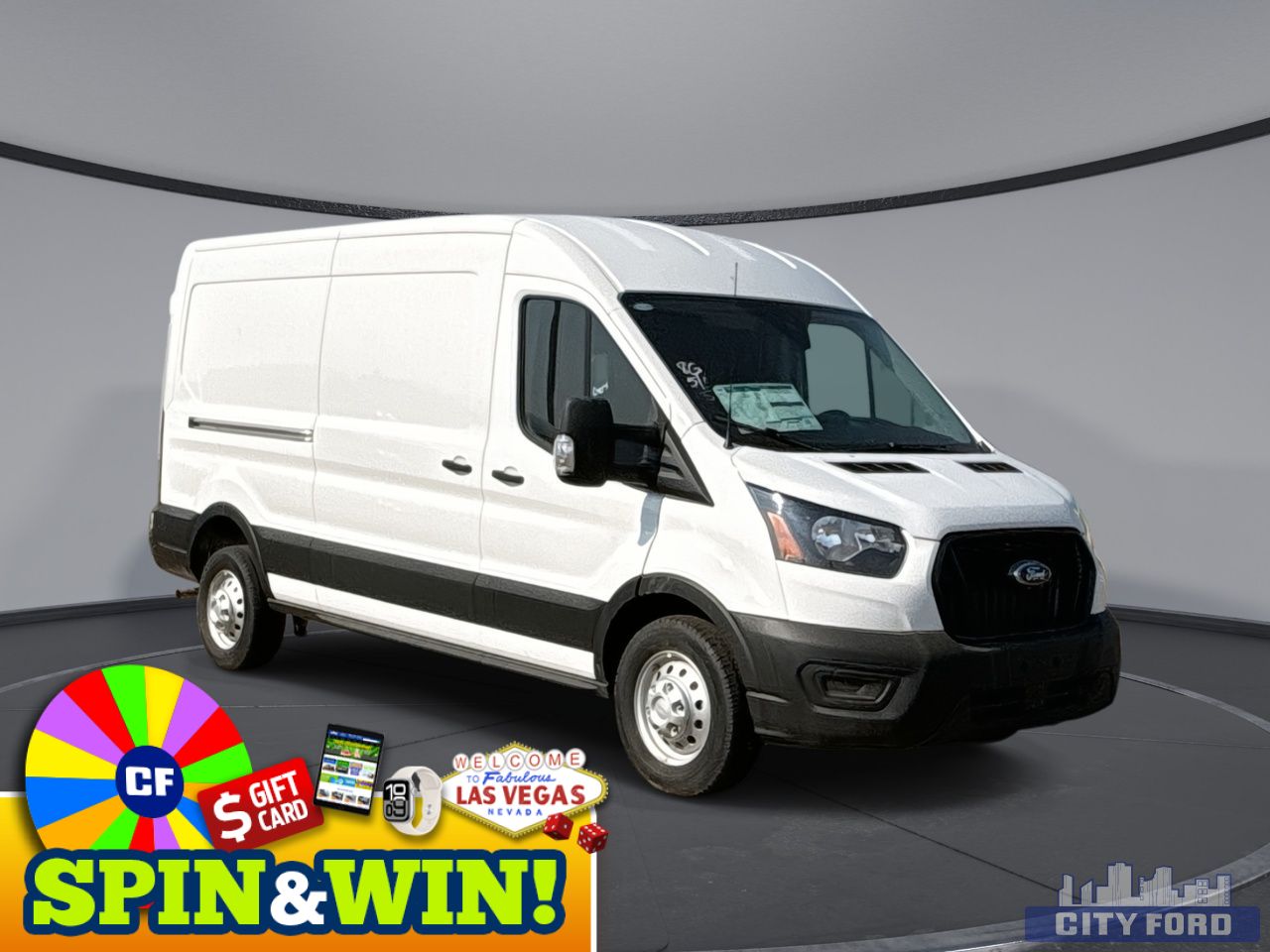 New 2025 Ford Transit Cargo Van T-250 148" Med Rf 9070 GVWR AWD