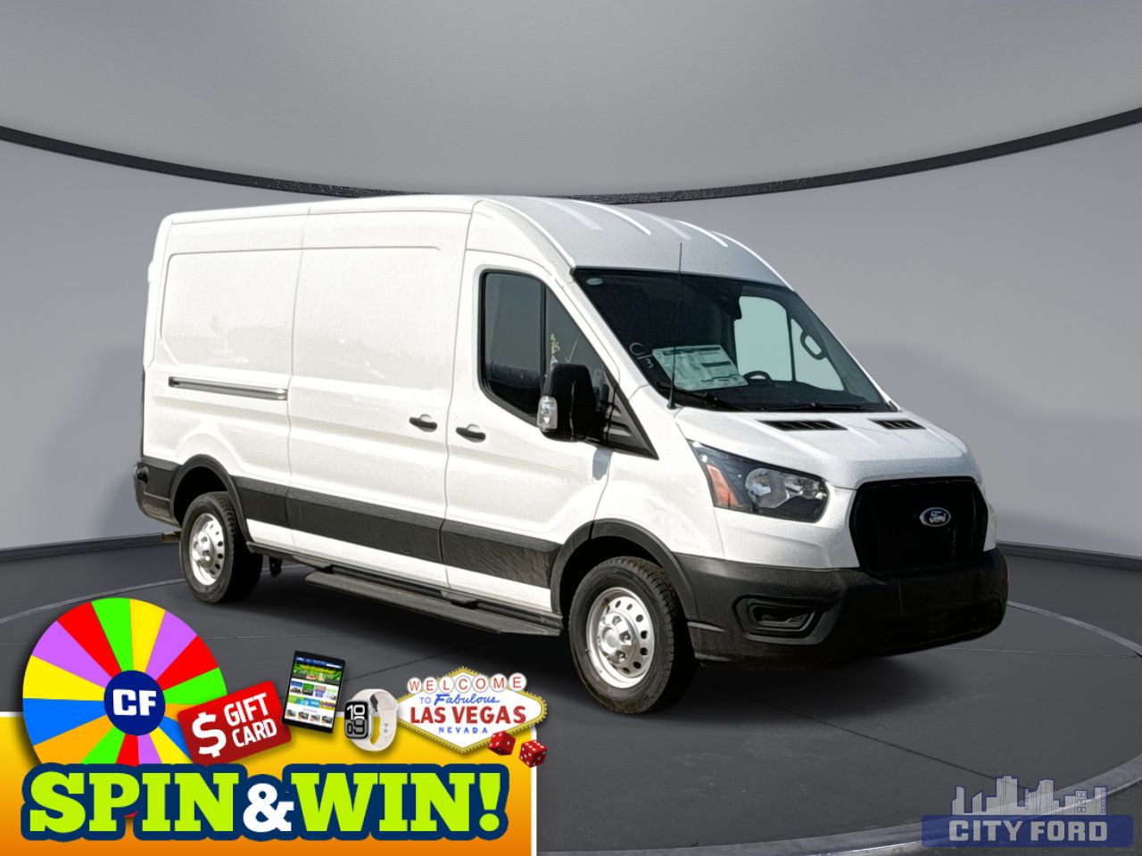 New 2025 Ford Transit Cargo Van T-250 148" Med Rf 9070 GVWR AWD